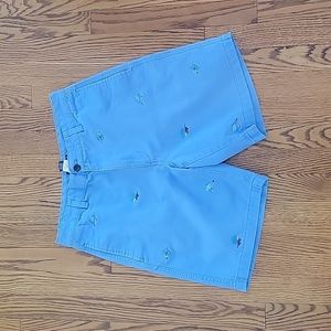 Mens blue embroidered Chaps summer shorts 30